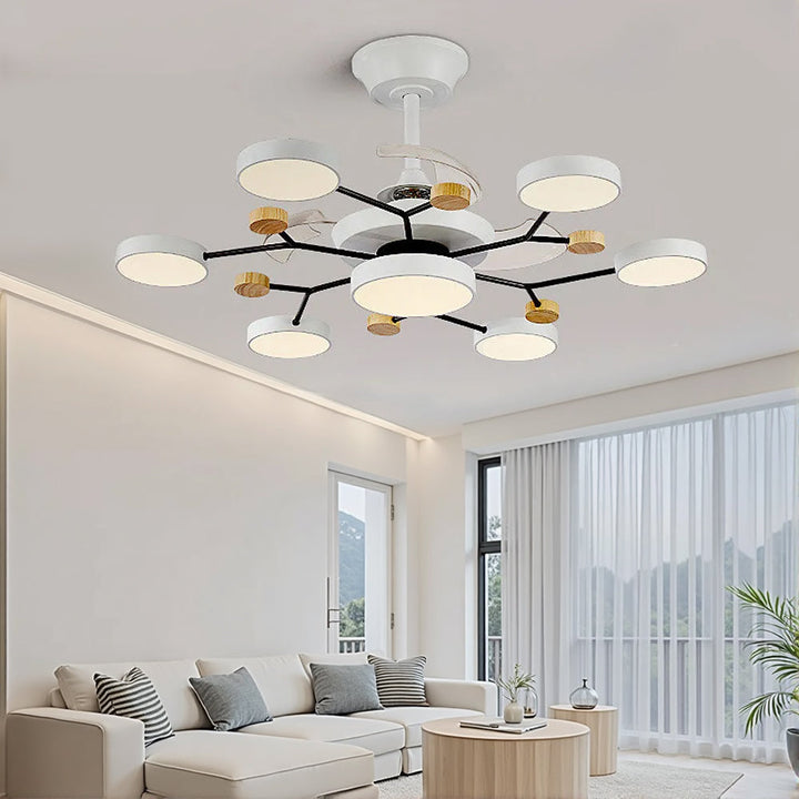 LumiFanor™ – Ventilateur Lumineux Moderne en Métal et LED