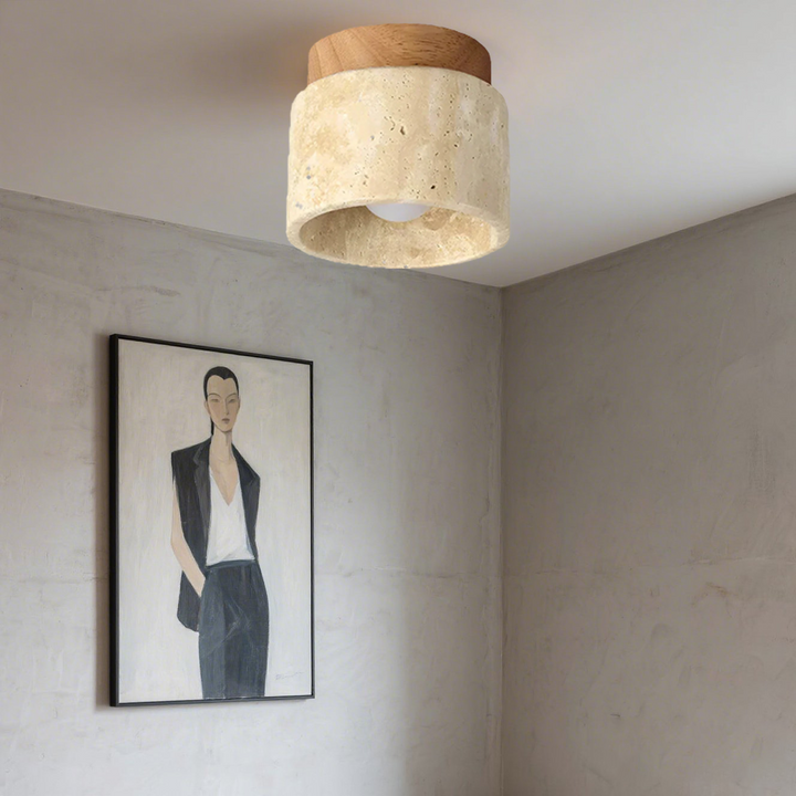 DouxHalo™ – Lampe de Plafond Design Crème Moderne
