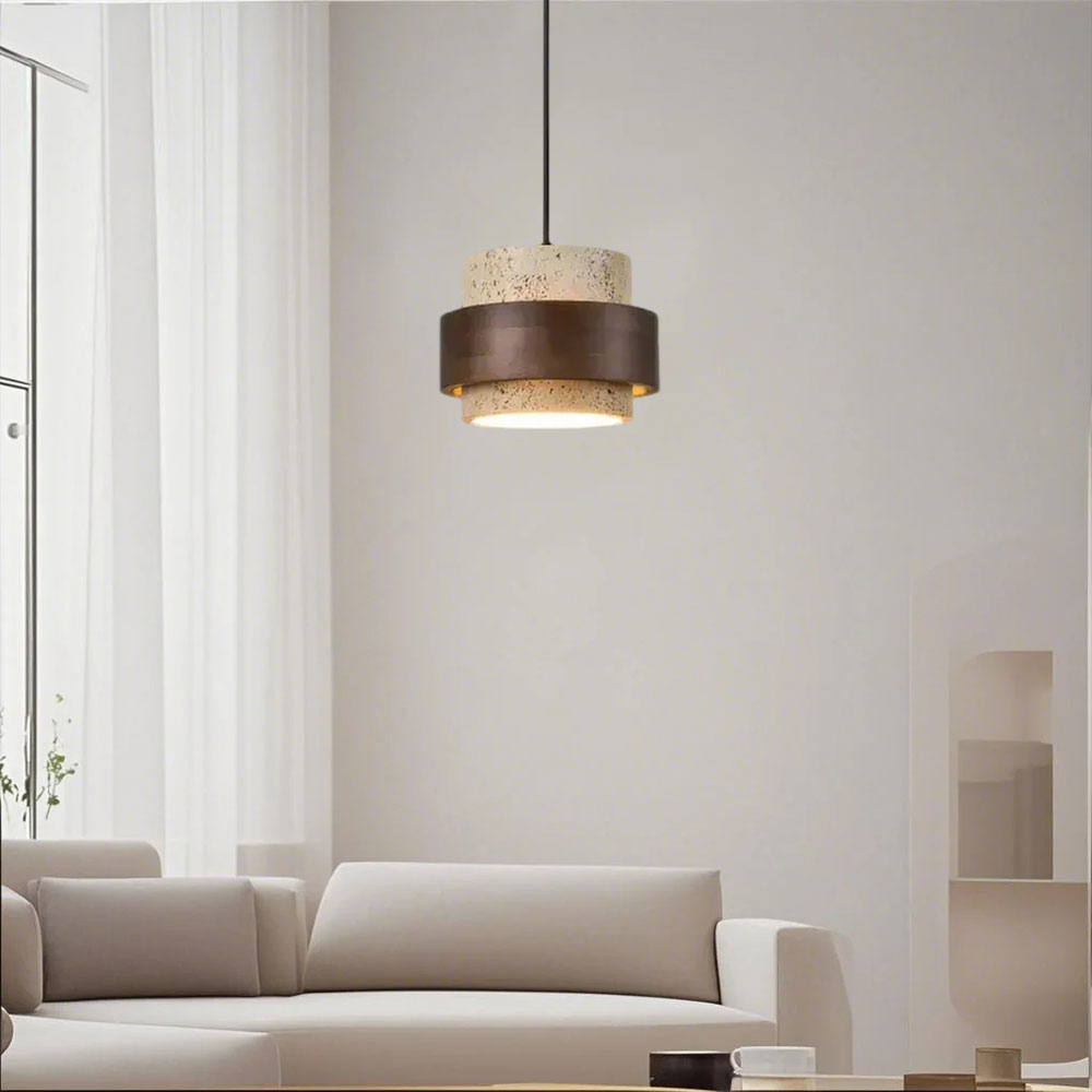 TerraWabi™ – Suspension Vintage en Pierre au Style Épuré