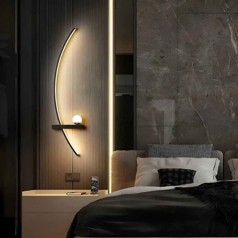 CercleLumi™ – Applique Contemporaine en Arc Lumineux