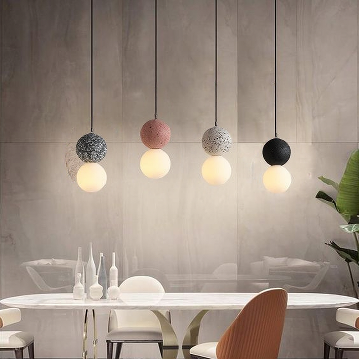 LumiZzo™ – Suspension Épurée avec Finition Terrazzo