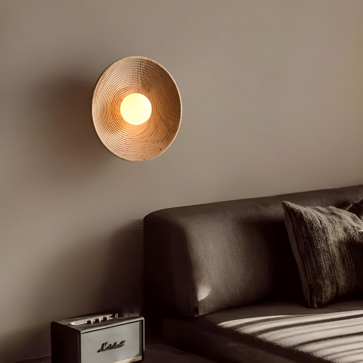 LumiRétro™ – Applique Murale Ronde au Charme Nordique