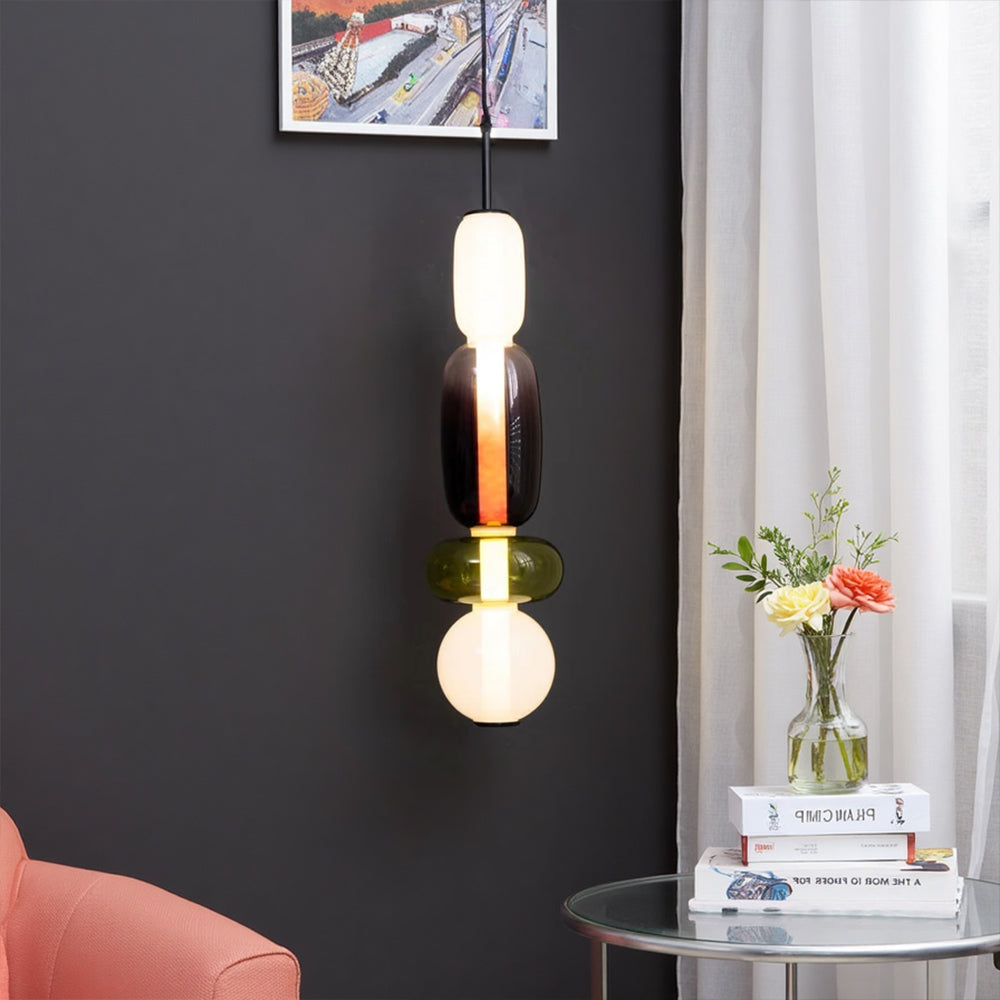 CandyLume™ – Éclairage Suspendu Raffiné en Verre Candisé