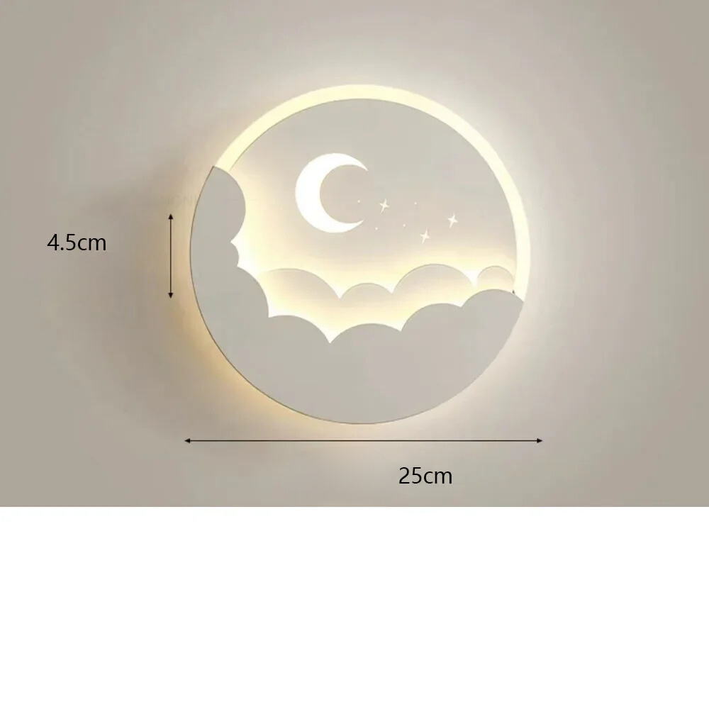 LuneScape™ – Veilleuse Murale Élégante au Motif Lunaire