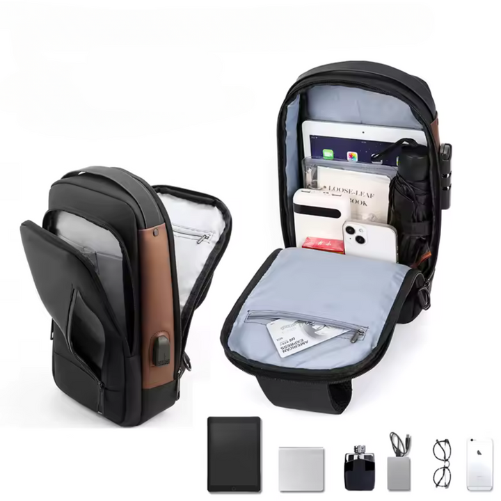 CityShield™ – Sac Bandoulière Étanche & Sécurisé avec Port USB