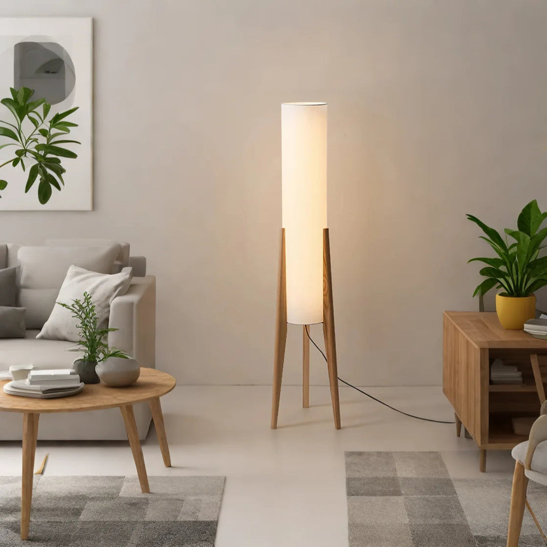 TerraLume™ – Lampadaire en Bois Naturel et Design