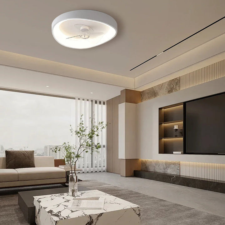 NeutraFan™ – Plafonnier Ventilateur Blanc au Style Épuré