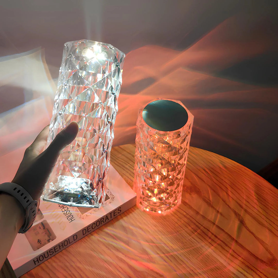 CristalÉclat™ – Lampe tactile en cristal étincelant