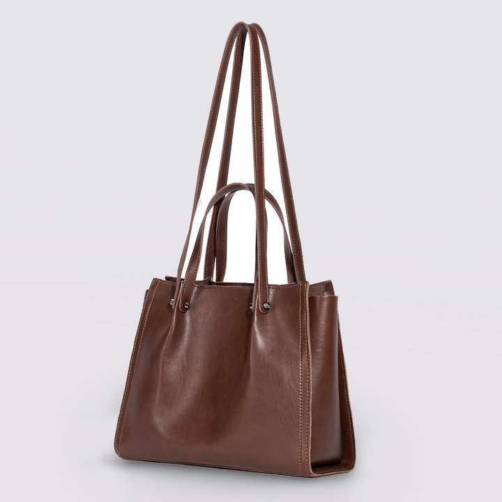 CuirNuit™ – Tote Bag Chic et Polyvalent au Ton Foncé