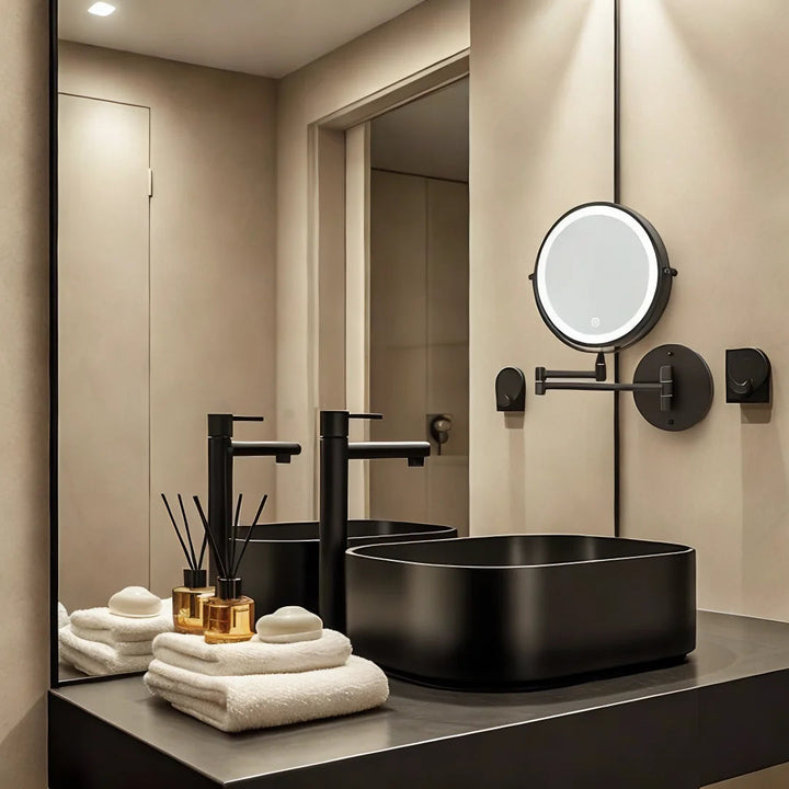 MiroLumi™ – Miroir Mural LED à Trois Tons Réglables