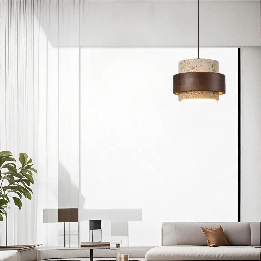 TerraWabi™ – Suspension Vintage en Pierre au Style Épuré
