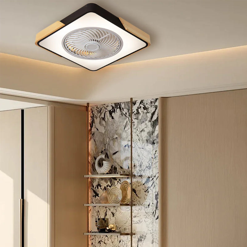 LumiBois™ – Ventilateur de Plafond Design Bois & Lumière LED