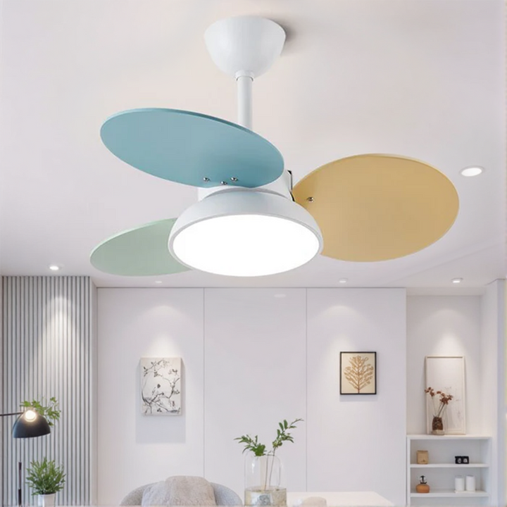 ColoréaLume™ – Ventilateur Plafonnier Pastel et Lumineux