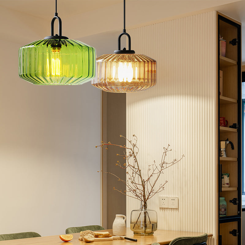 GlassiLign™ – Éclairage Nordique Moderne en Verre Rayé
