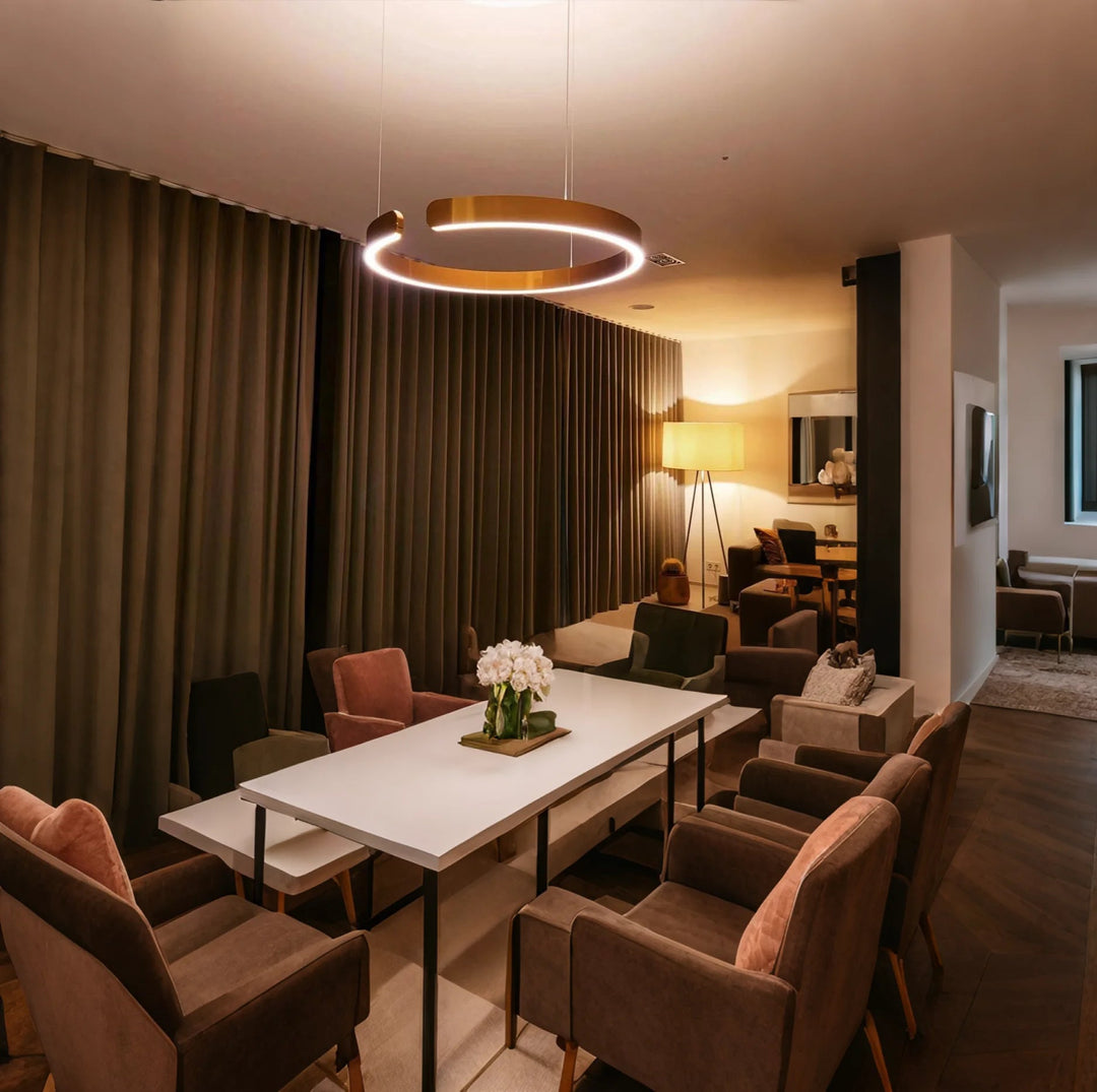 ClairAnneau™ – Suspension LED Circulaire Épurée
