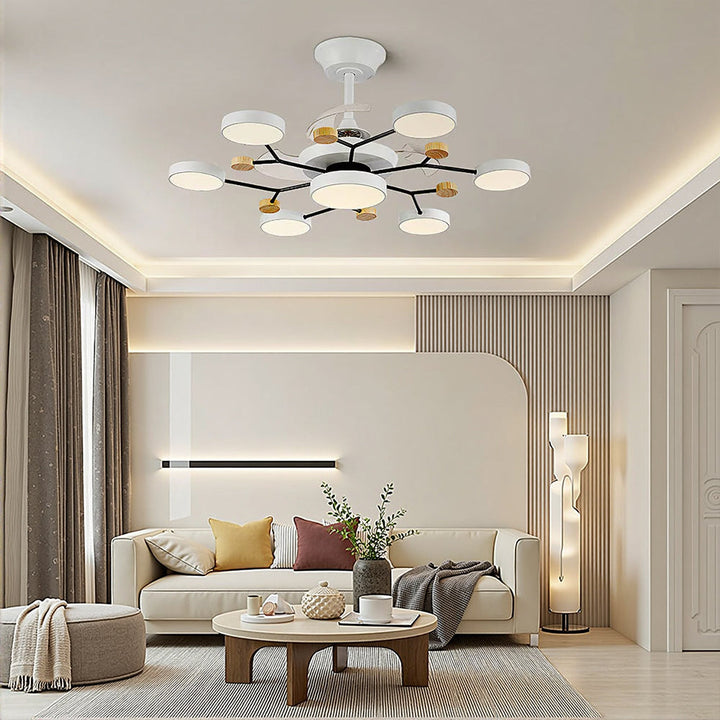 LumiFanor™ – Ventilateur Lumineux Moderne en Métal et LED