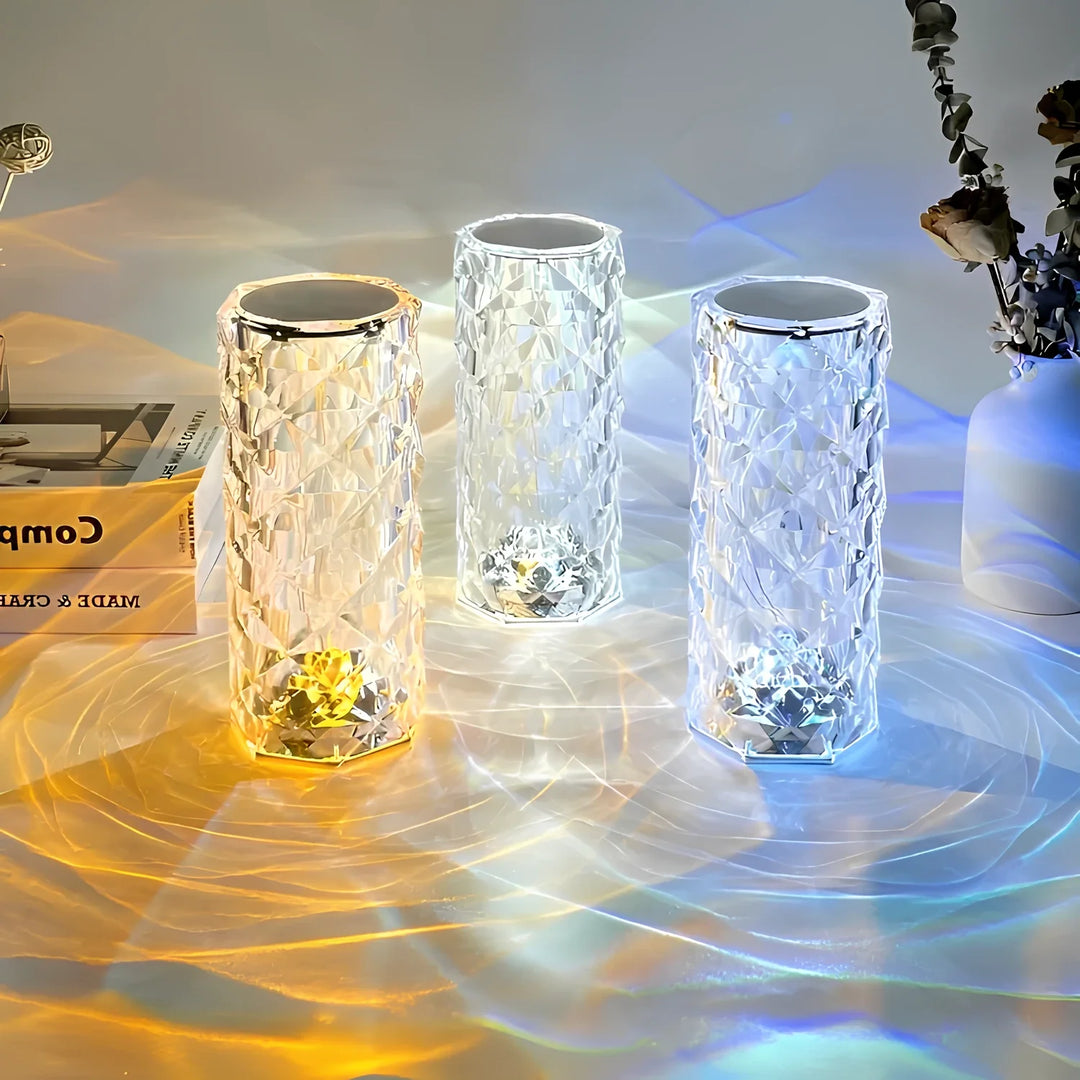 CristalÉclat™ – Lampe tactile en cristal étincelant