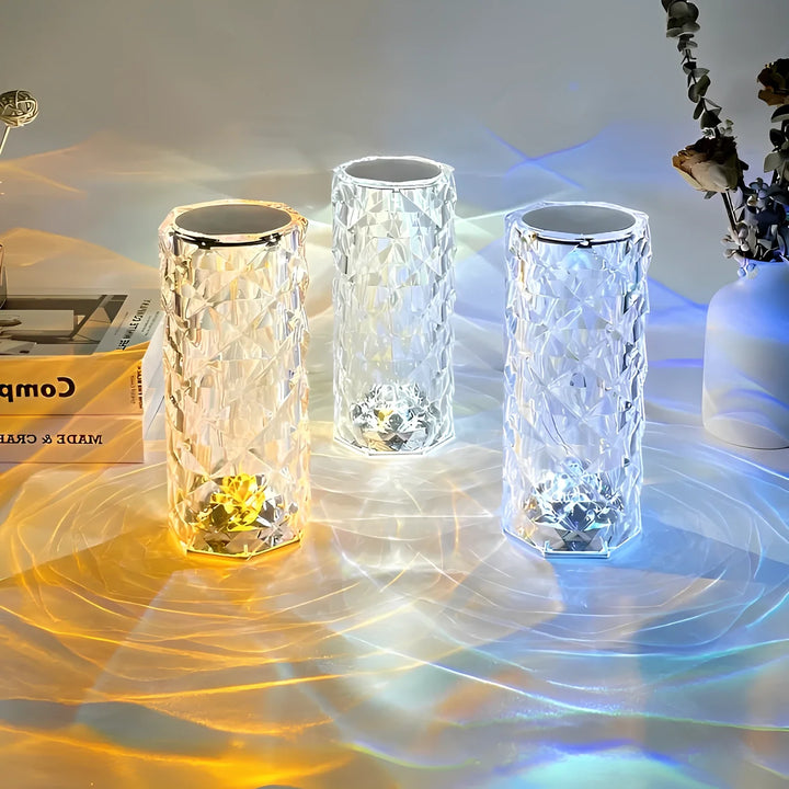 CristalÉclat™ – Lampe tactile en cristal étincelant
