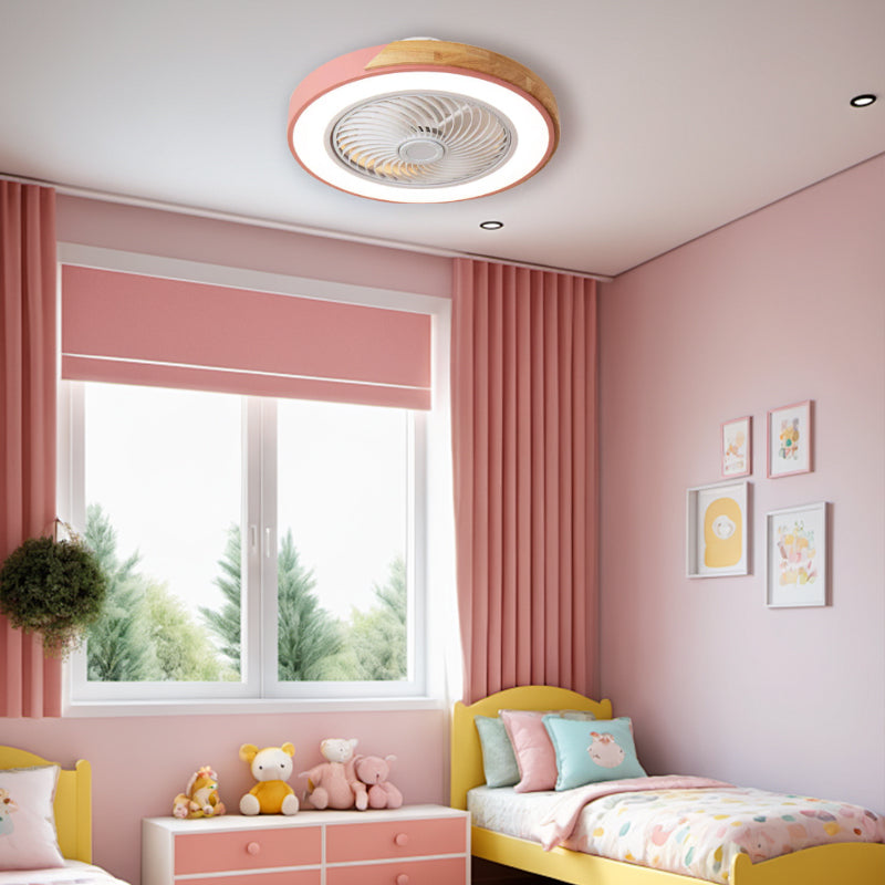 LumiBois™ – Ventilateur de Plafond Design Bois & Lumière LED
