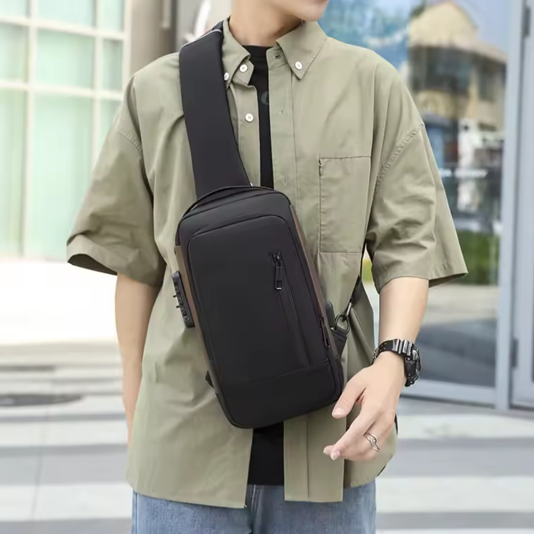 CityShield™ – Sac Bandoulière Étanche & Sécurisé avec Port USB