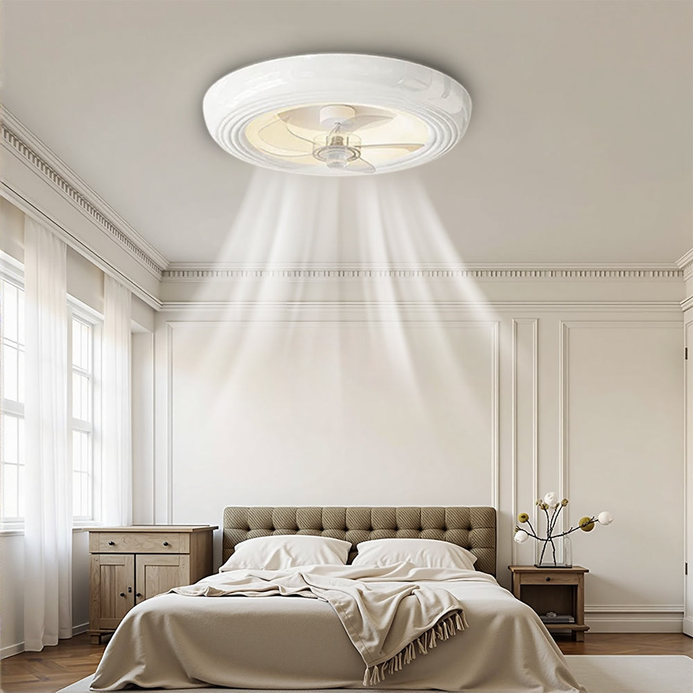 MacaronaLume™ – Ventilateur de Chambre Élégant avec LED