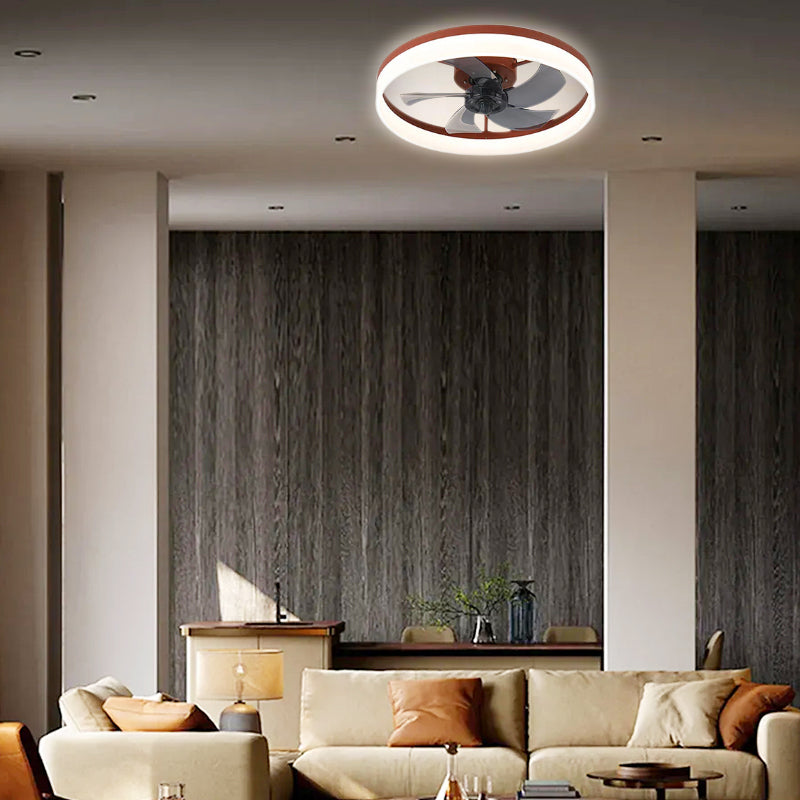 NordiBrise™ – Ventilateur Plafond Scandinave à Fixation Rase avec LED