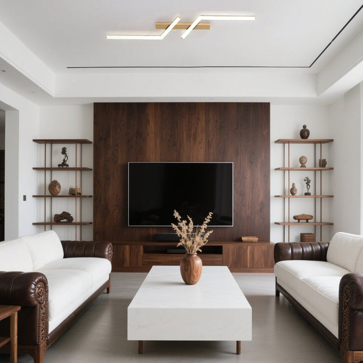 LumiNoir™ – Plafonnier Contemporain en Aluminium Épuré