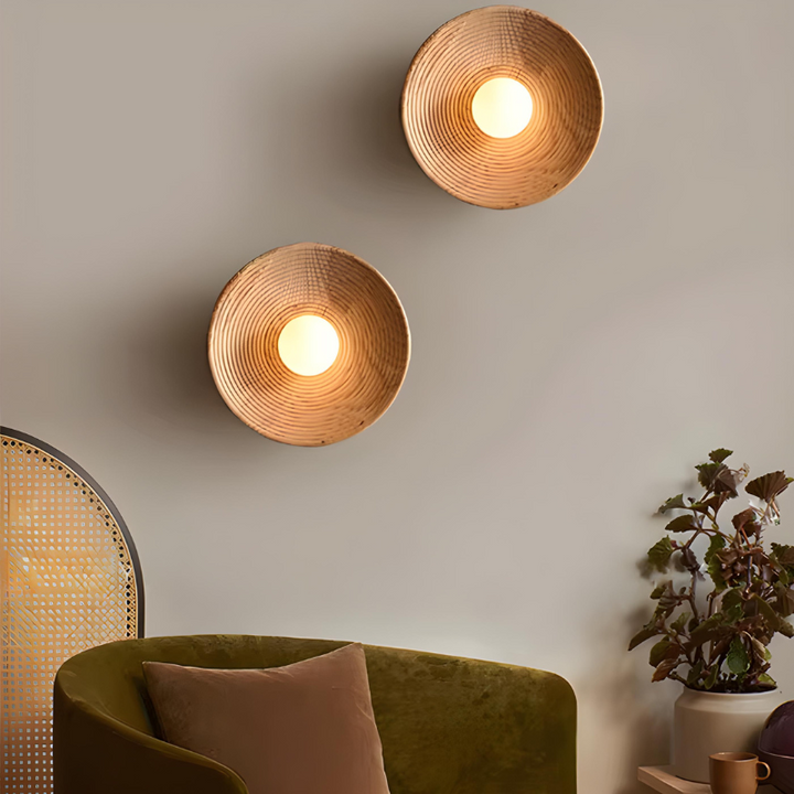 LumiRétro™ – Applique Murale Ronde au Charme Nordique
