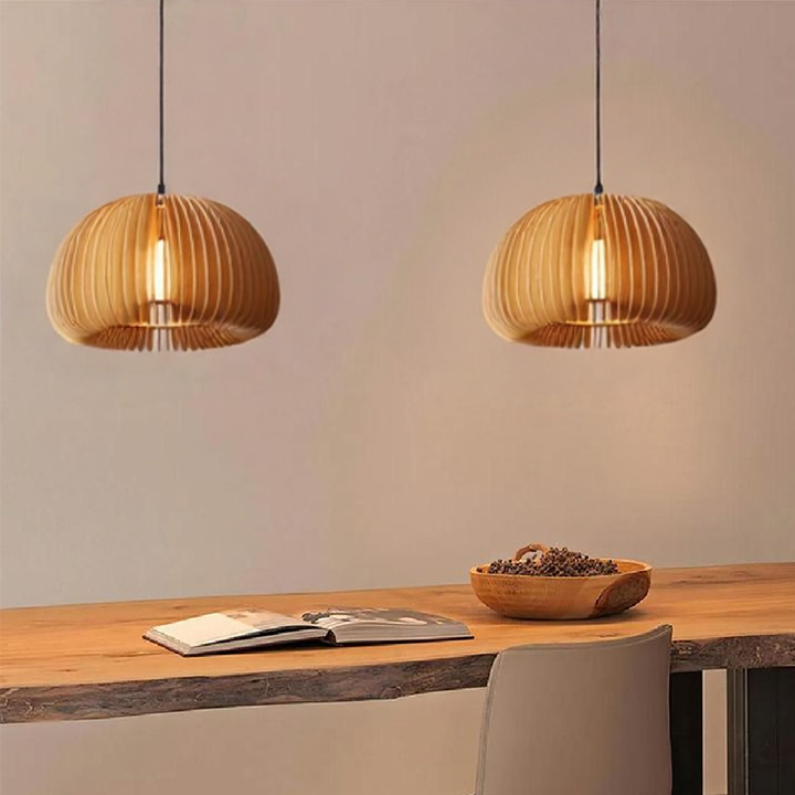CitroLume™ – Chandelier Naturel au Design Citrouille