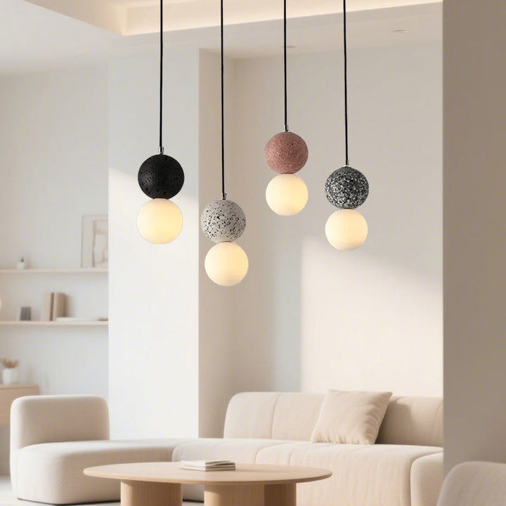 LumiZzo™ – Suspension Épurée avec Finition Terrazzo