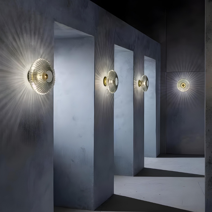 OrbeLumière™ – Applique Murale en Verre Circulaire