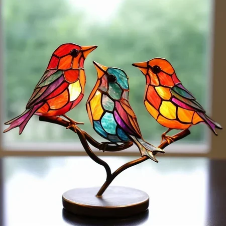 LumiOiseau™ – Objet Déco Raffiné en Forme d’Oiseau Peint