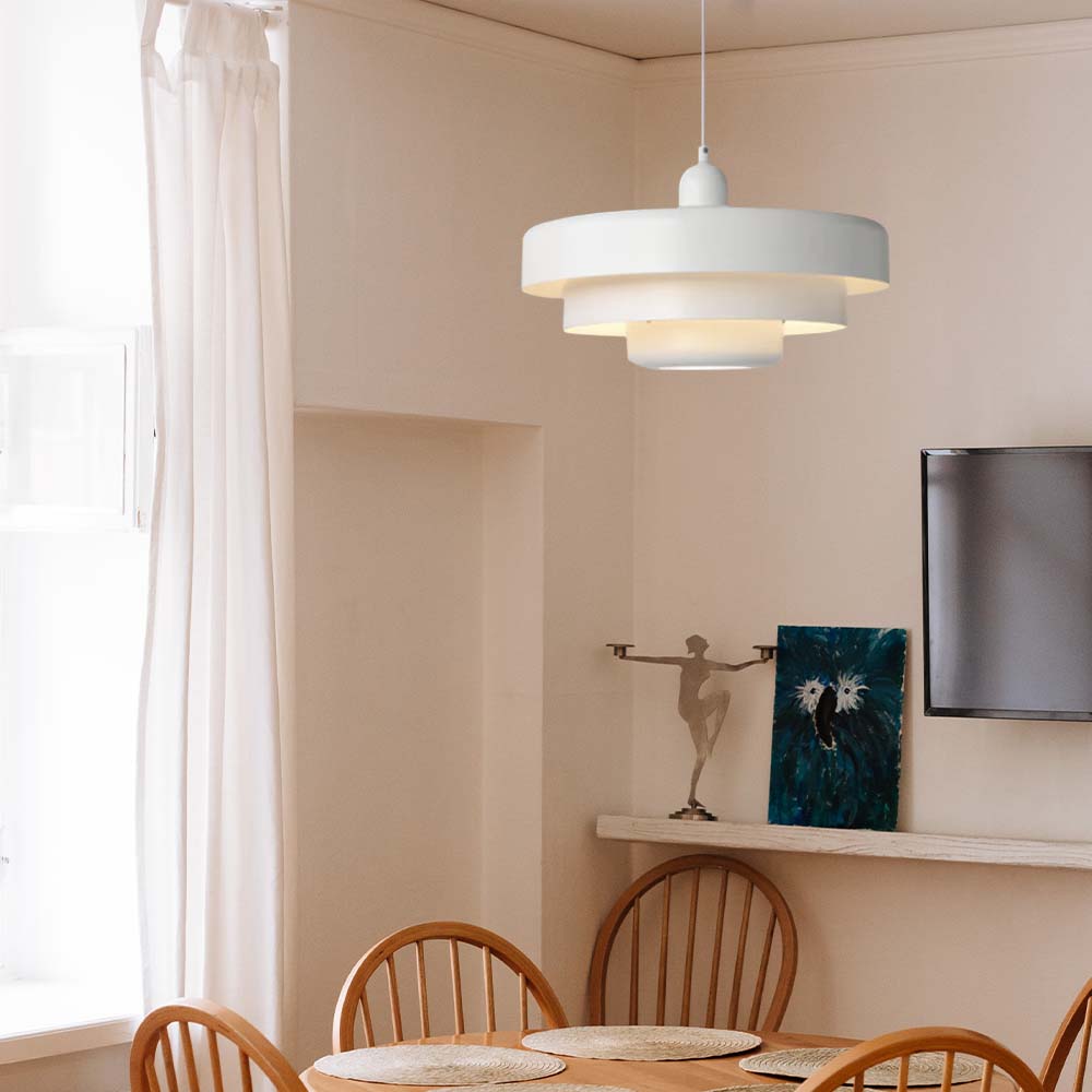 FerMédiéval™ – Lustre Rétro à Trois Niveaux en Fer Forgé