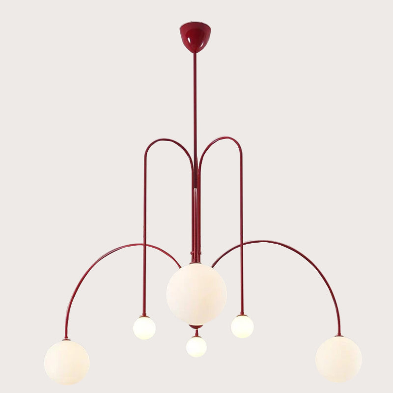 VerreLune™ – Suspension Ronde en Verre Blanc Moderne