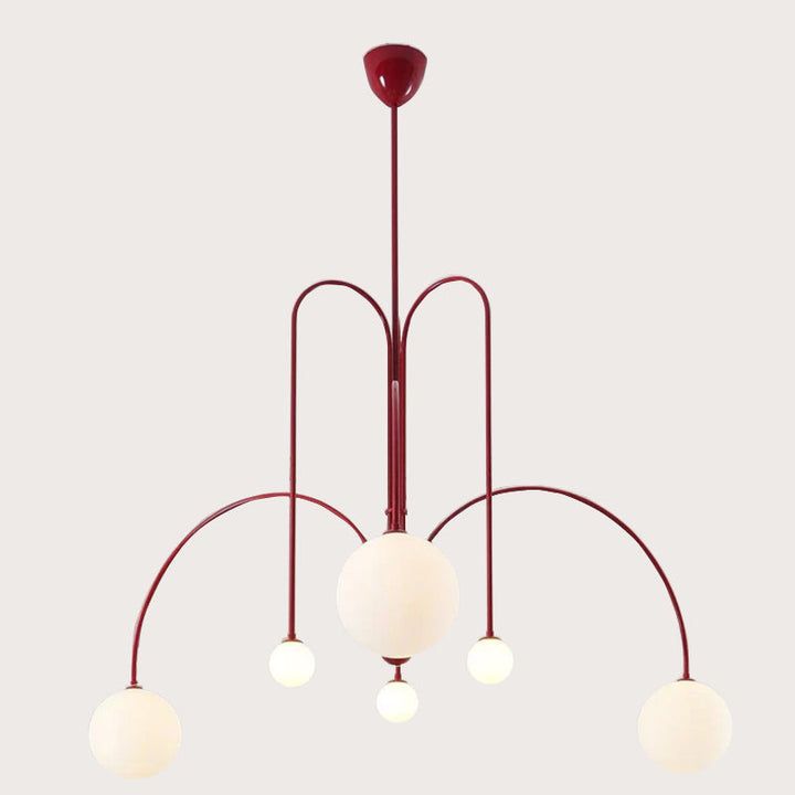 VerreLune™ – Suspension Ronde en Verre Blanc Moderne