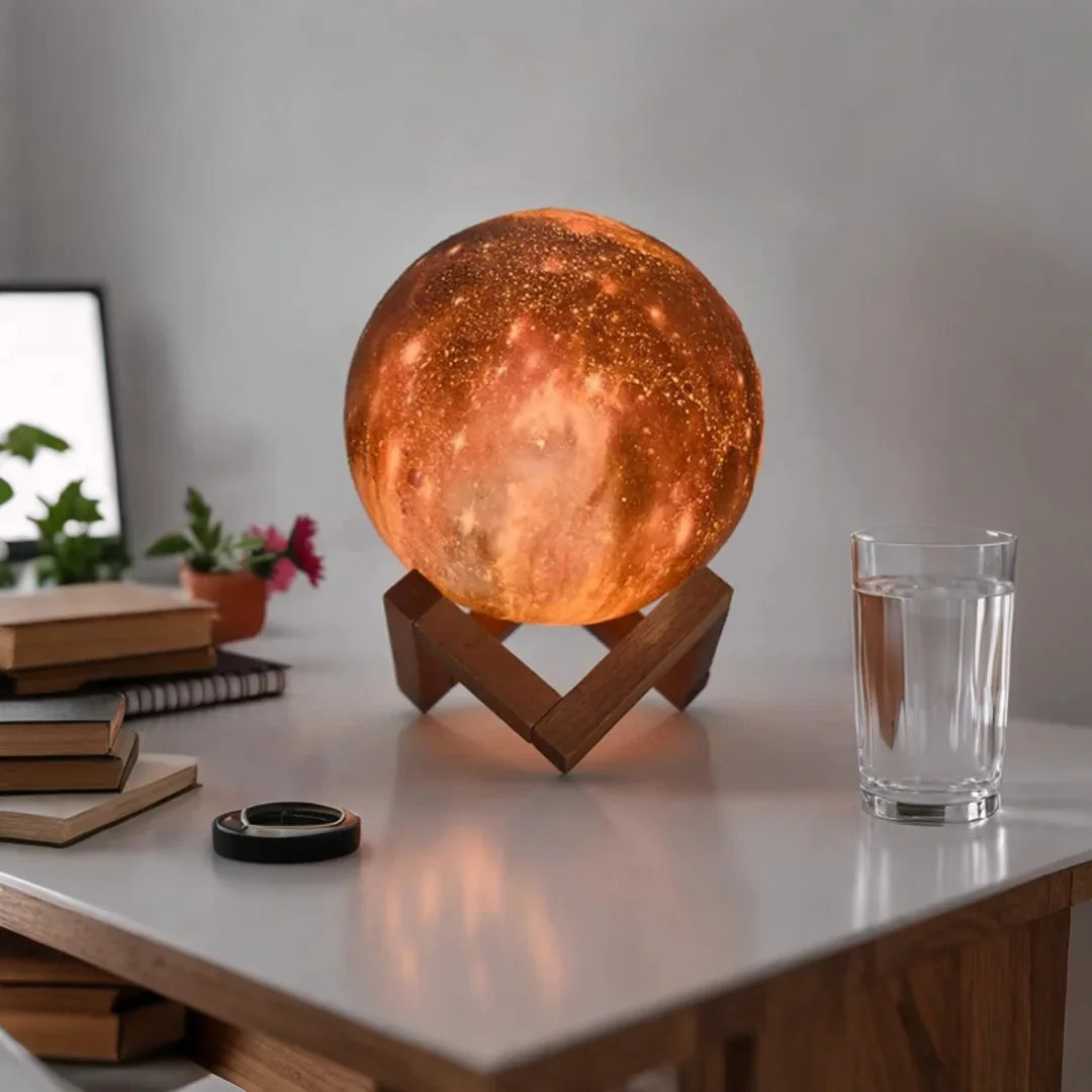 LuneCréa™ – Lampe de Table Inspirée de la Lune et de l’Espace