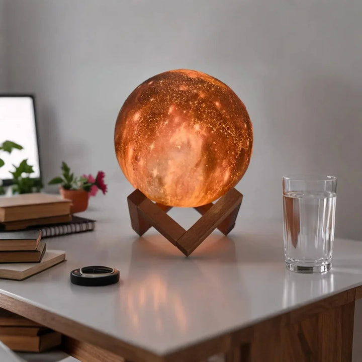 LuneCréa™ – Lampe de Table Inspirée de la Lune et de l’Espace