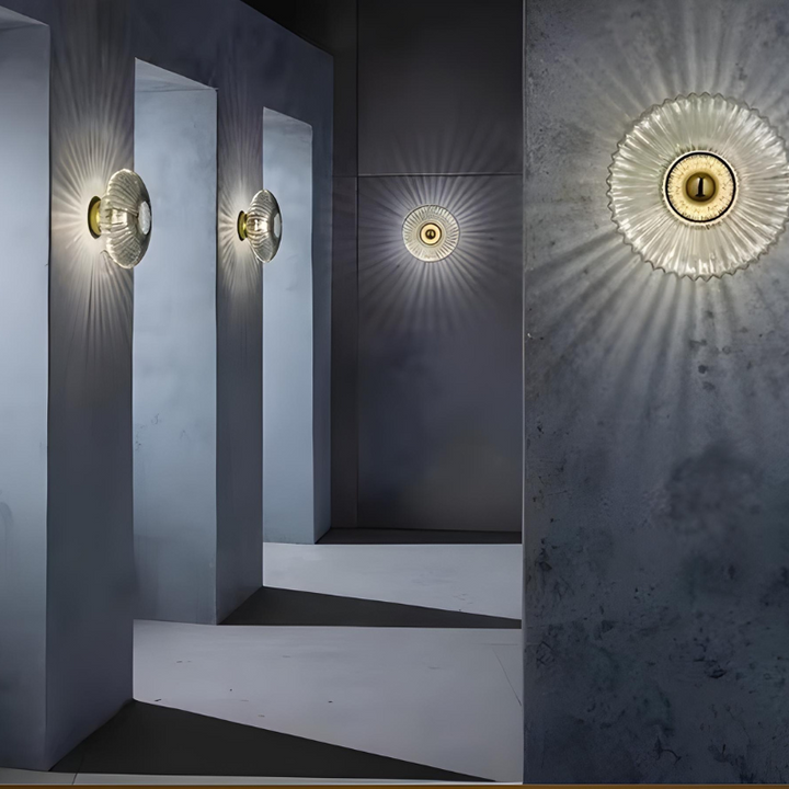 OrbeLumière™ – Applique Murale en Verre Circulaire