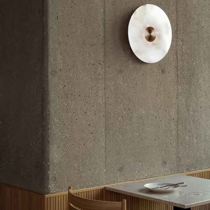 ÉpureBlanche™ – Applique Albâtre au Design Circulaire