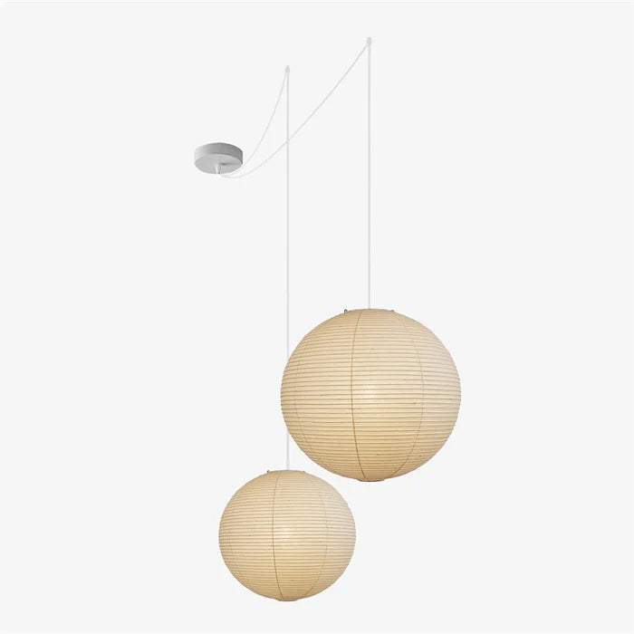 ÉclatNacré™ – Suspension Cage Aérienne en Papier Tissé