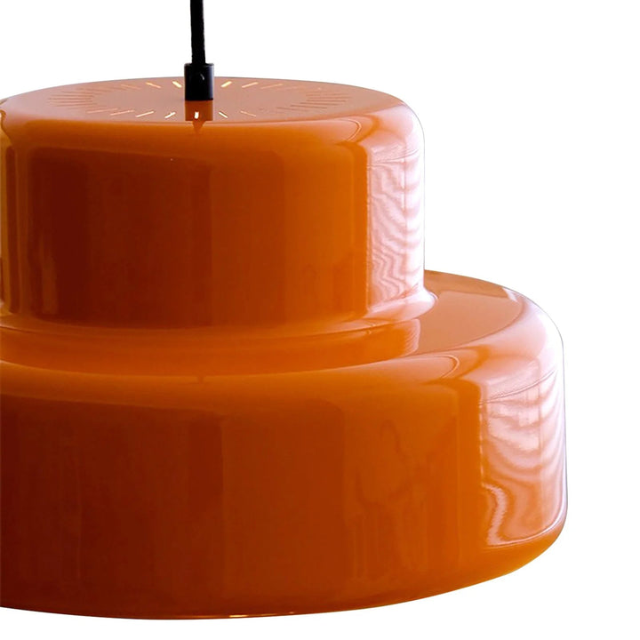 VintéaForm™ – Suspension Design Orange au Look Bauhaus Revisité