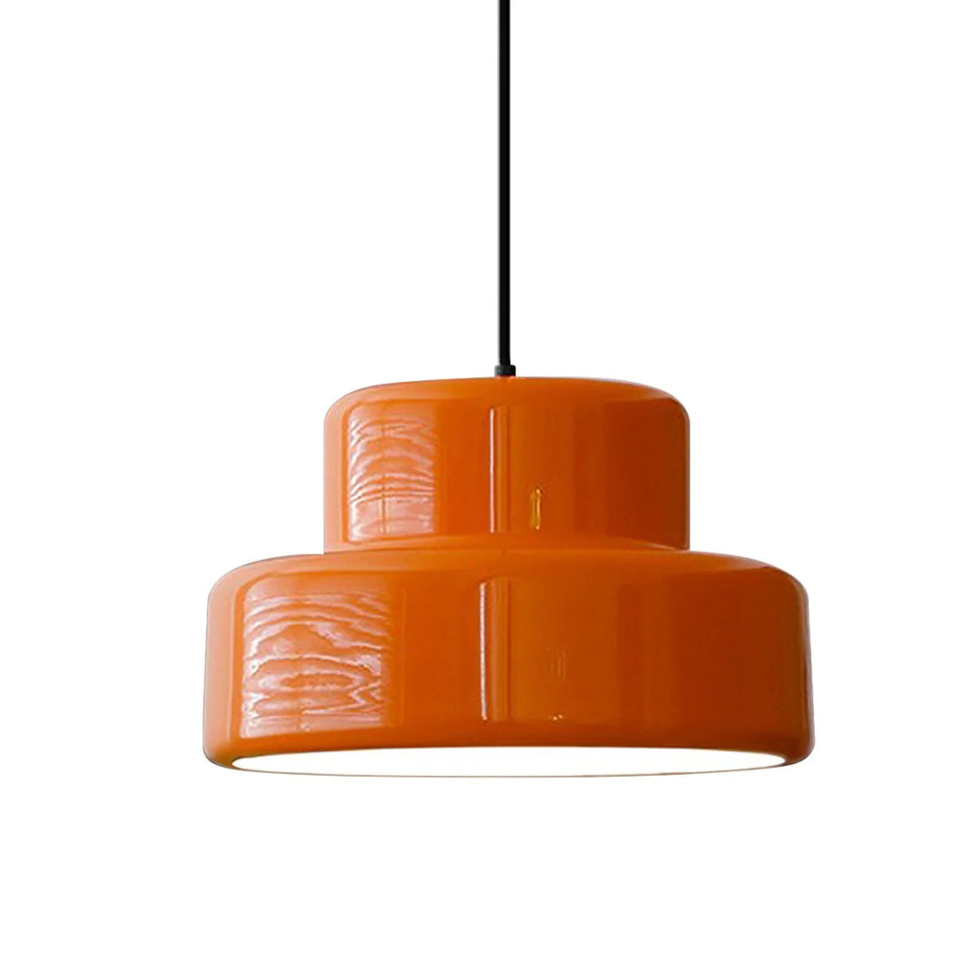 VintéaForm™ – Suspension Design Orange au Look Bauhaus Revisité