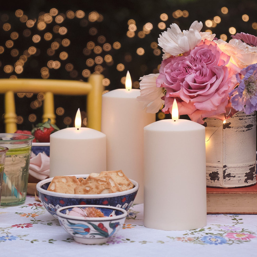 Ensemble de 3 Bougies LED – Lumière Extérieure Élégante