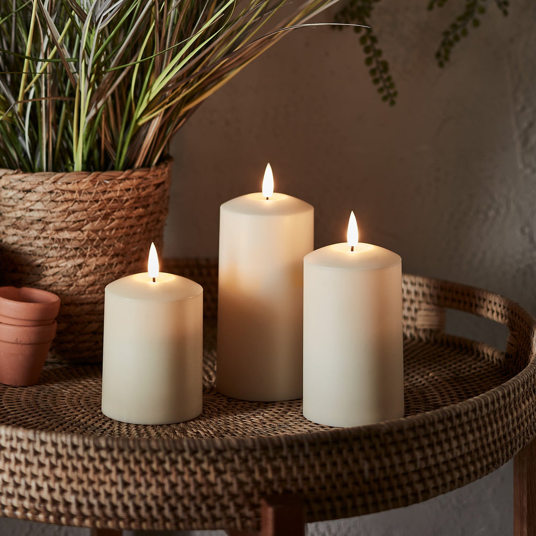 Ensemble de 3 Bougies LED – Lumière Extérieure Élégante