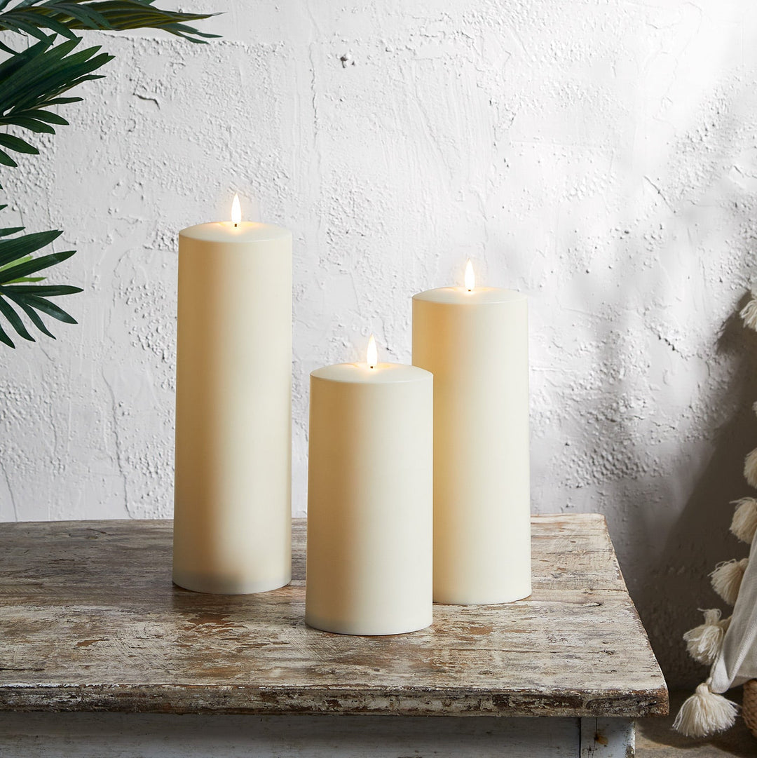 3 Bougies d’Ambiance Outdoor à LED