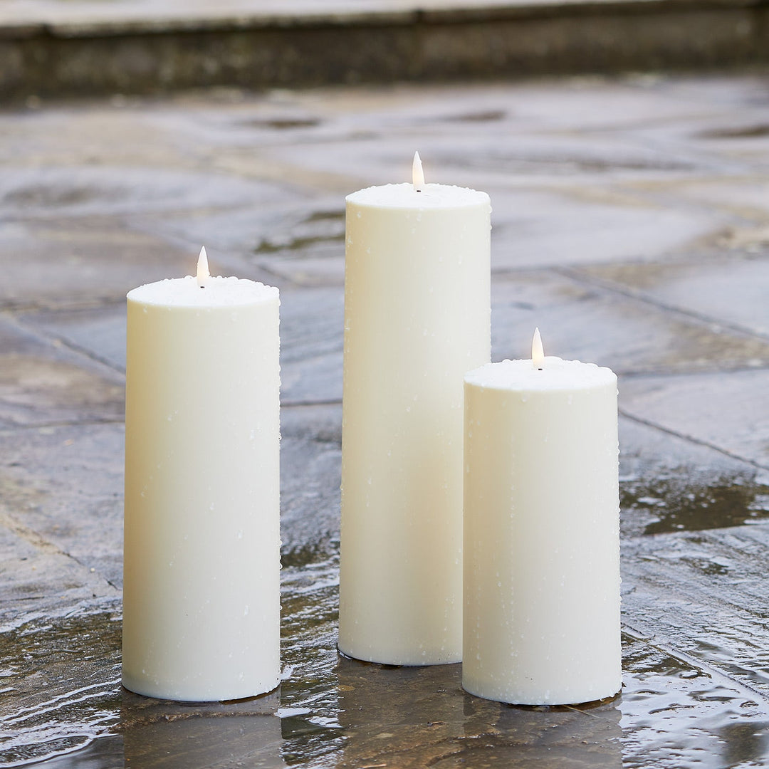 3 Bougies d’Ambiance Outdoor à LED