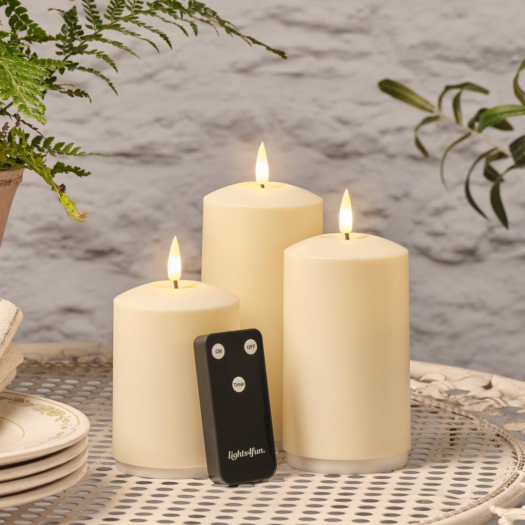 LumiBougies™ – Trio de Bougies LED Rechargeables et Télécommandées