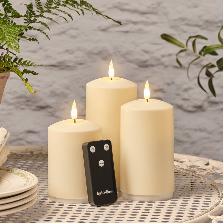 LumiBougies™ – Trio de Bougies LED Rechargeables et Télécommandées