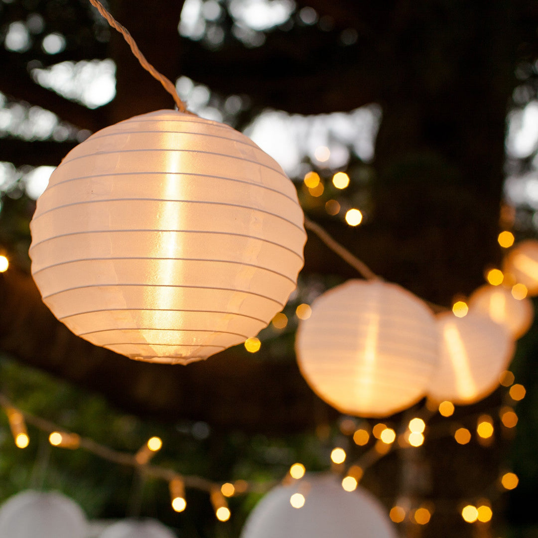 Guirlande Solaire 10 Lampions Effet Pleine Lune