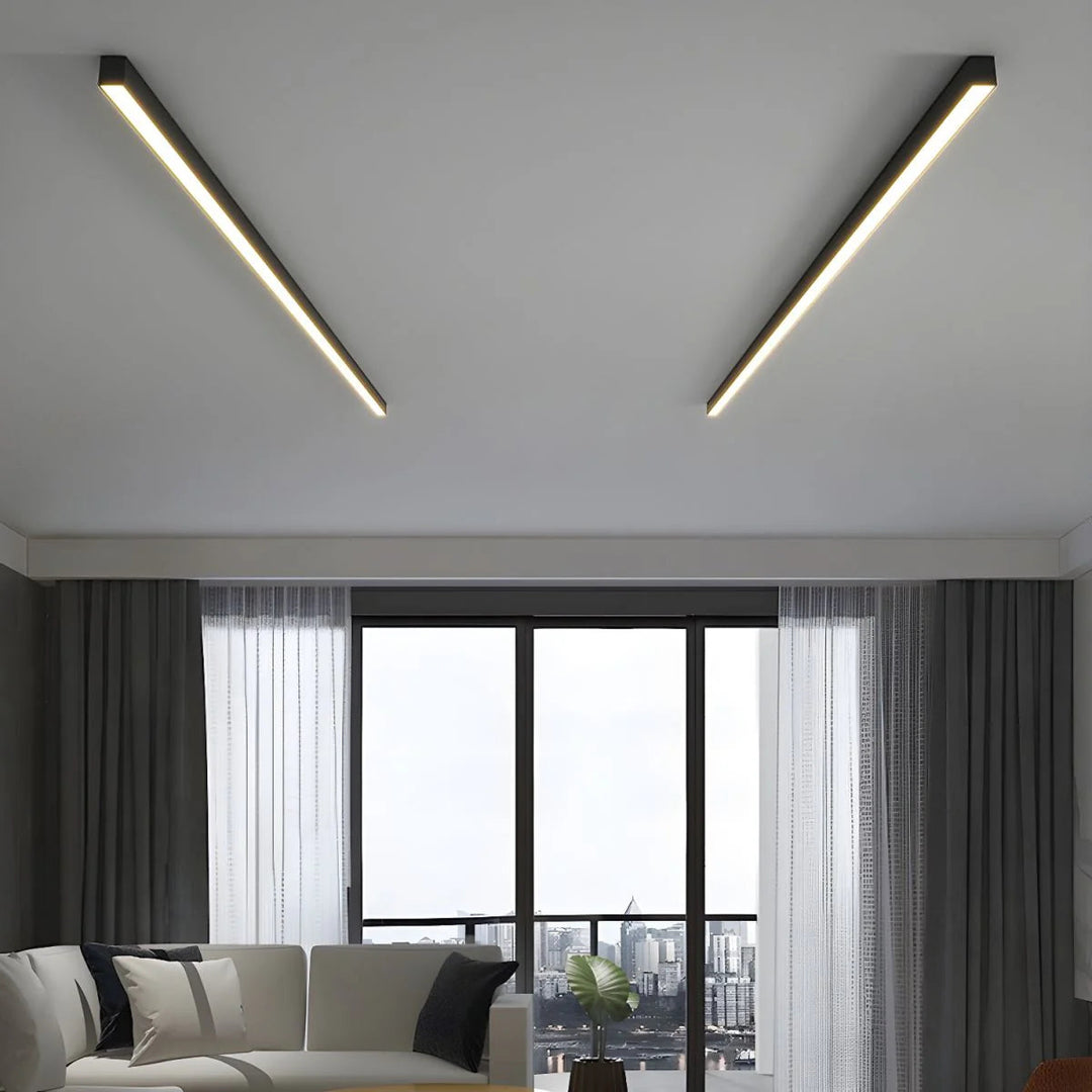 LinéaLux™ – Plafonnier Long Minimaliste et Moderne